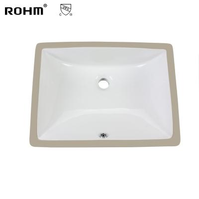 China CUS1813 Eco-friendly 20 Inch Undermount Basin Sinks Ceramic CUPC Sink Undermount Bathroom Sink Basin Sink Te koop