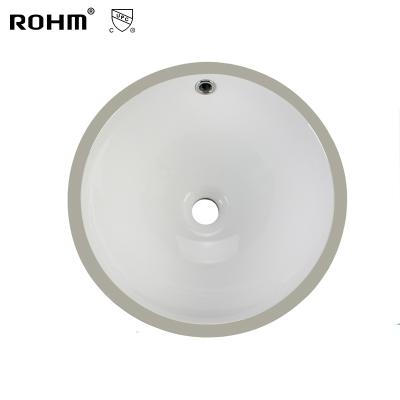 中国 CUO1513 Eco - Friendly Ceramic Hand Wash Basin Under Counter Sink Round Bathroom Sink Sanitary Ware 販売のため