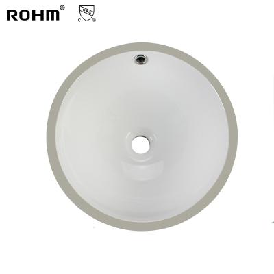 中国 CUO1513 Eco - Friendly Under Counter Basin Round Shape Hot Sale Ceramic Bathroom Wash Basin Hand Wash Sink Bathroom Sanitary 販売のため