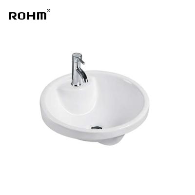 Κίνα LM048 Eco - Friendly Stocked Above Counter Basin Round Shape Ceramic Hand Wash Basin Bathroom Sink προς πώληση