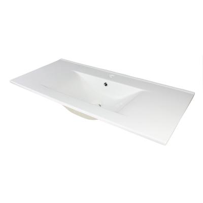 China Eco-friendly European Style Bathroom Vanity Sink Cabinet H203S-120 Large Size Cabinet Basin for sale