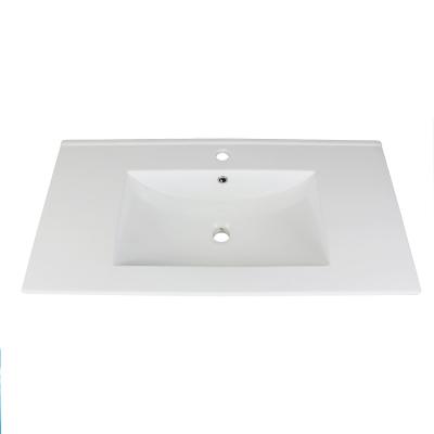 China H203-75 Eco - Friendly , 30 Inch Rectangular Slim Edge Above Cabinet Counter Basin Ceramic Wash Basin Sink UPC for sale