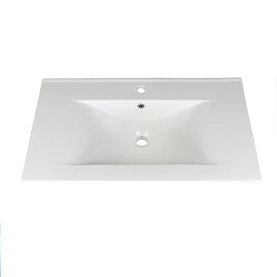 Китай H203S-80 Eco - Friendly , 810mm Length Porcelain Bathroom UPC Slim Edge Ceramic Vanity Wash Basin продается