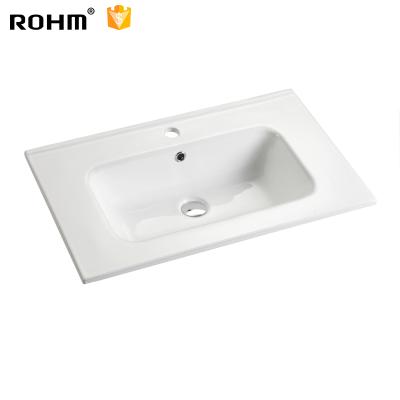 China Eco-friendly Bathroom H222-75 Luxury Basin Basin Cabinet Bathroom Lavatory Cabinet Sink Ceramic Bathroom for sale