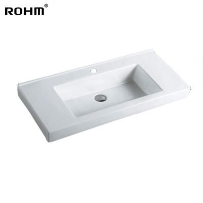 中国 H218-75 High Quality Ceramic Wash Basin Cabinet Design Eco-friendly Stocked Bathroom Ware Sanitary Sink 販売のため