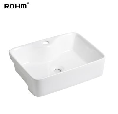 China Modern Design LM-D372 Lavatory Art Basin Sanitary Ware Bathroom Eco-friendly Stocked White Ceramic Sink zu verkaufen