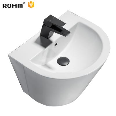 Κίνα LM-9380 Hotel Sink Bathroom Basin Wall Basin Mixer Wash Eco-friendly Luxurious Hand Basin προς πώληση