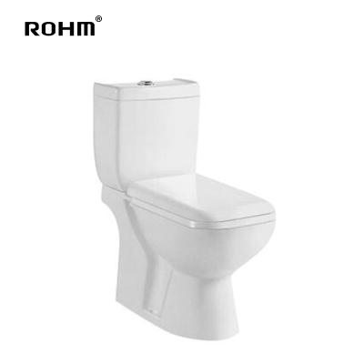 Chine Two-Pieces Toiletries Floor Standing Toilet Sanitary Hotel Bathroom Wash Down Stored Eco-friendly R-T027 Ceramic à vendre