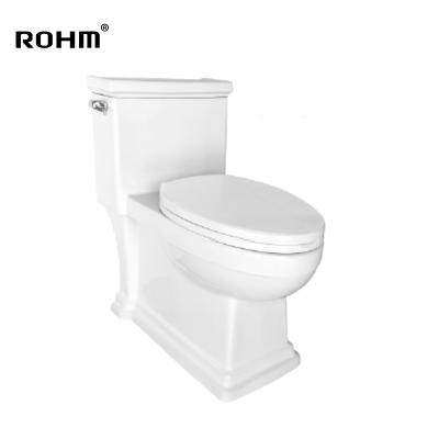 중국 Modern Design OVS-2183 High Quality One-Piece Bathroom Toilet Eco-friendly Siphonic Toilet Stocked Ceramic Sanitary Ware 판매용