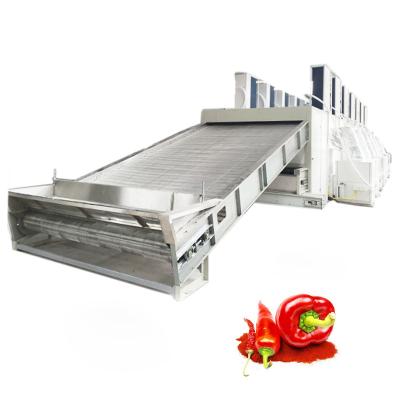 China Food Processing 30 Tons / 24 Hours Automatic Paprika Chili Drying Drier Machine With Belt Type Conveyor For Vegetable Proofer for sale