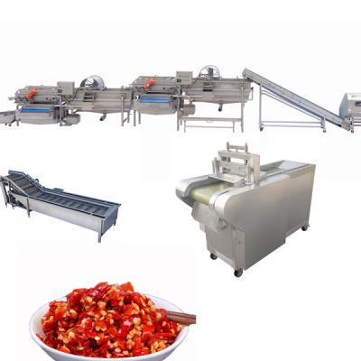 China Automatic Snack Plant 5 Tons/H Hot Chilli Fresh Pepper Washing Cutting Machinery For Chilli Pepper Sauce Processing for sale