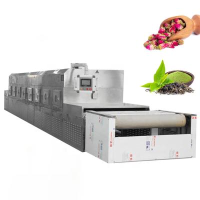 China Food Processing Mounted Bud Tea Leaves Microwave Drying Machine For Commercial Herb Flower Tea Drying Sterilization for sale