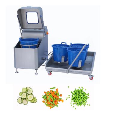 China Snack Plant CE Certified PLC Control Vegetable Centrifuge Dewatering Machine With Food Grade Basket 250kg/h Capacity Vegetable Spinner for sale