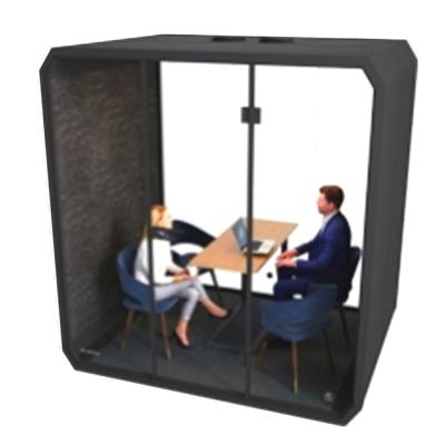 China Silence (Other) Adjustable Aluminum Frame Conference Room Pod Movable Office Booth for sale