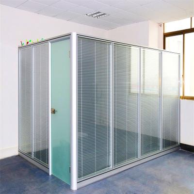 China Pre-Installed Partition Wall Costumed Design Half Height Office Partition Half Glass Wall Partition for sale