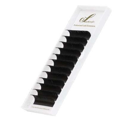 China Soft and High Quality Natural Faux Mink Lash Eyelash Extension Custom Russian Volume Eyelash Extensions Private Label for sale