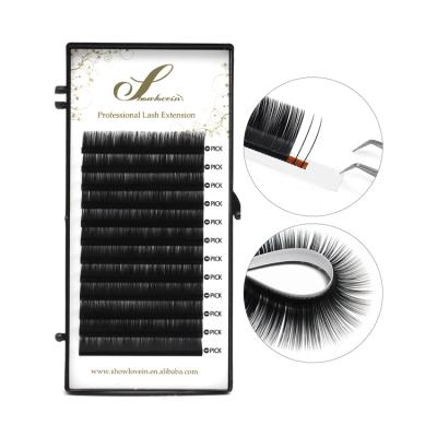 China natural soft & Eyelash Maker Showlovein Silk Lash Extension Fluffy Mega Volume Lightweight Eyelash Extension Private Label for sale