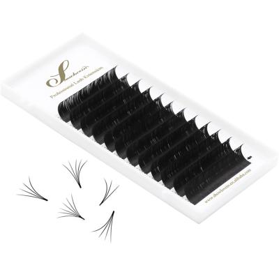 China natural soft & Showlovein Fan Eyelash Extension Vendor Light Custom 0.07mm C D Light Curl Handmade Easy Lashes for sale