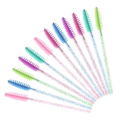 China natural soft & Wholesale Lightweight Disposable Eyelash Brush Mascara Wand 50pcs Eyelash Extensions Brush for sale