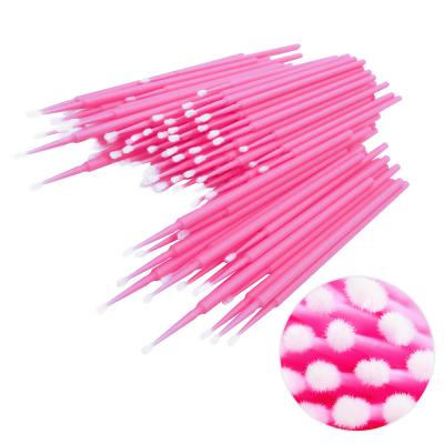 China natural soft & Showlovein 100pcs Light Micro Brush Applicator Soft Micro Nano Sweep Micro Swab Eyelashes for sale