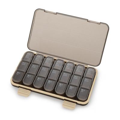 China Weekly Medicine Pill Box Organizer 21/28 Large Capacity Compartments Pill Case for sale