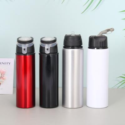 China Sustainable Promotional Sports Custom Aluminum Water Bottle Tumbler Sublimation Printing With Handle for sale