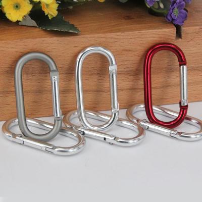 China Chinese Factory Durable Big Stock 5CM O Shape Mini Aluminum Carabiner For Promotion Gift 50*24.5*4.5MM for sale