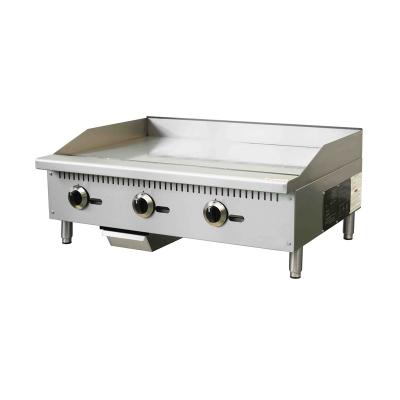 China Stainless steel factory manufacturing kitchen equipment flat plate gas griddle for hotel restaurant for sale