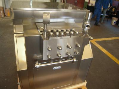 China Food Industry Double Stage Homogenizer , High Pressure Homogeniser for sale