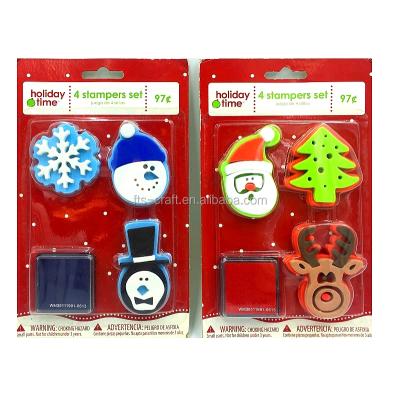 China 4pk Children's Toy Christmas EVA Foam Stamps for Craft and Kids Toys for sale