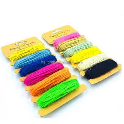 China Colorful DIY Jute Twine Waxed Rope Hemp Jute Twine For Kids Craft And Wrapping for sale