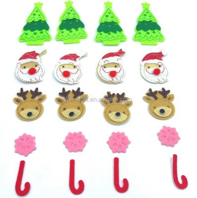 China 20pcs Decorative Sticker 3D Christmas Felt Stickers for sale