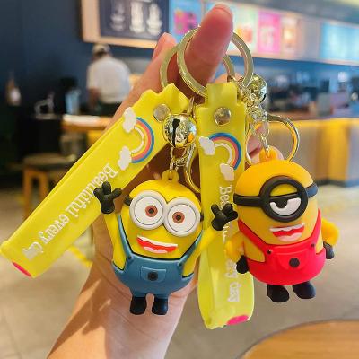 China Kawaii PVC Car Key Chain Couples Bag Small Gift 3D Ring Subordinate Key Chain 1532 Cute Cartoon Character Pendant Keychain for sale