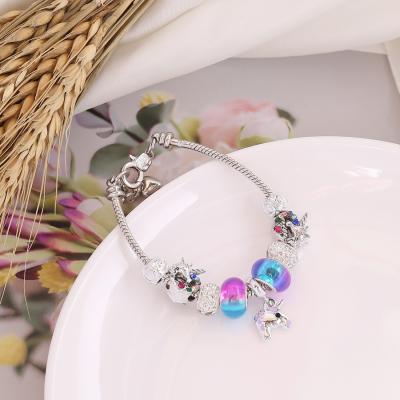 China Fashion Bangle Vershal D121 New Style Big Hole Bead DIY Glass Pan Bracelet Bangle for sale