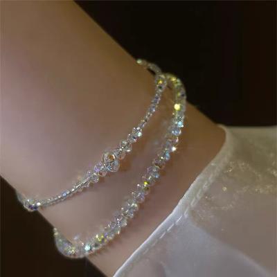 China High Quality Bling Crystal Beaded Bracelet For Women Layered Vershal B-41 Fashion Bracelet Jewelry for sale