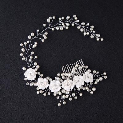 China Fashional Pretty Lady Crystal Hair Vine Bride Accessories Headband Wedding Hair Comb Party Hair Piece for sale