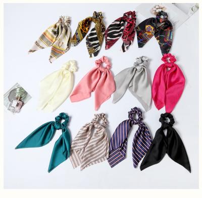 China Fashionable Hair Scrunchies Scrunchy Bowknot Elastic Bow Hair Bands For Women Girls Hair Accessories for sale