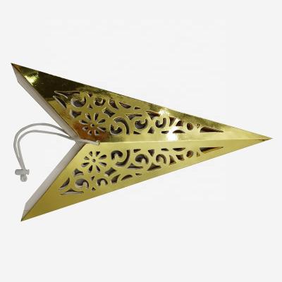 China Paper Folk Art Star Hollow Out Hanging Handmade Light for Christmas Decoration for Wholesale for sale