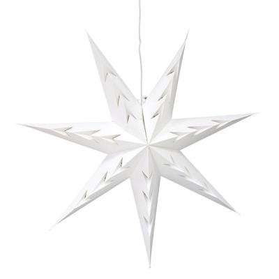 China Modern Manufacturing Party White Window Decor Paper Star Hanging Lantern for sale