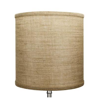 China Interior Decoration Modern Canvas Brown Fabric Lampshade For Table Lamp for sale