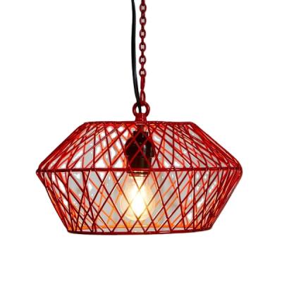 China Modern decorative geometric metal wire frame lampshade for sale