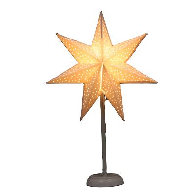 China Contemporary Custom Star Table Decoration Lamp Folding Led Paper Lantern for sale