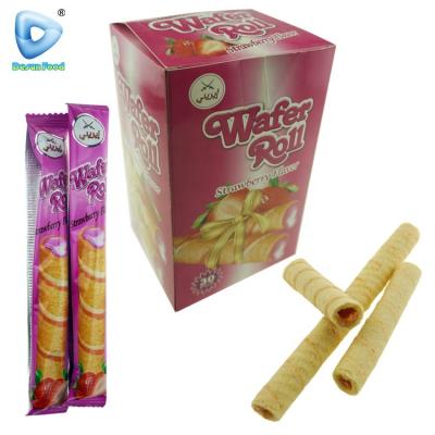 China Natural China Strawberry Flavor Center Filled Crispy Egg Roll for sale