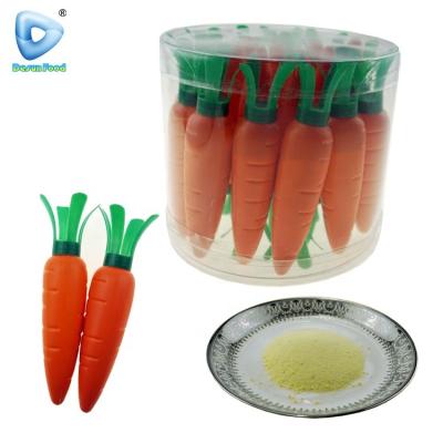 China China Natural Wholesale Carrot Shaped Sour Fruit Powder Candy for sale