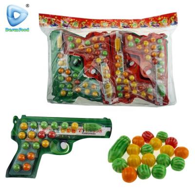 China Multiple Colors Pitch Shape Fruit Bubble Gum Ball B207 for sale