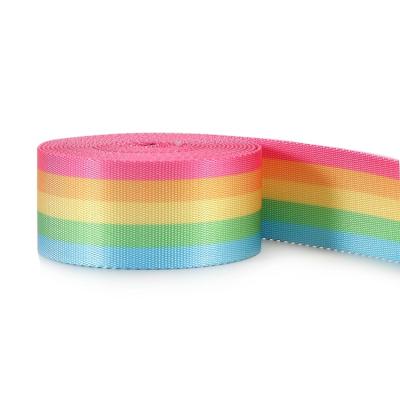 China Durable High Quality Safety Rainbow Color Luggage Strap for sale