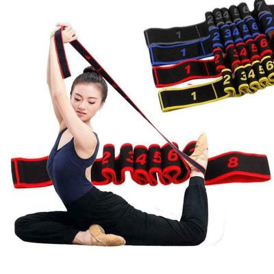 China China High Elasticity Stretch Exercise Band 4cm Soft Yoga Elastic Band Latin Dance Fitness Digital Elastic Band for sale