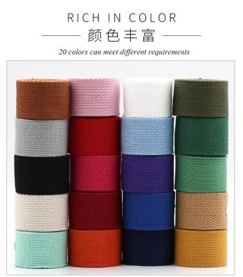 China China Manufacturer Polypropylene Cotton Webbing Sustainable Cotton Webbing 25mm for sale