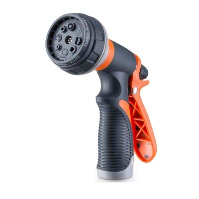 China Amazon Sale Garden Water Gun Models Adjustable Watering High Pressure Watering Nozzle Washing 8 Models Watering Spray Plastic Water Nozzle Hot for sale