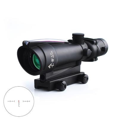 China New 3.5x35 True Fiber Optics Chevron Sight Tactical Riflescope Red or Green Shockproof Reticle Hunting Scopes 3.5X35 RED CHEVRON for sale